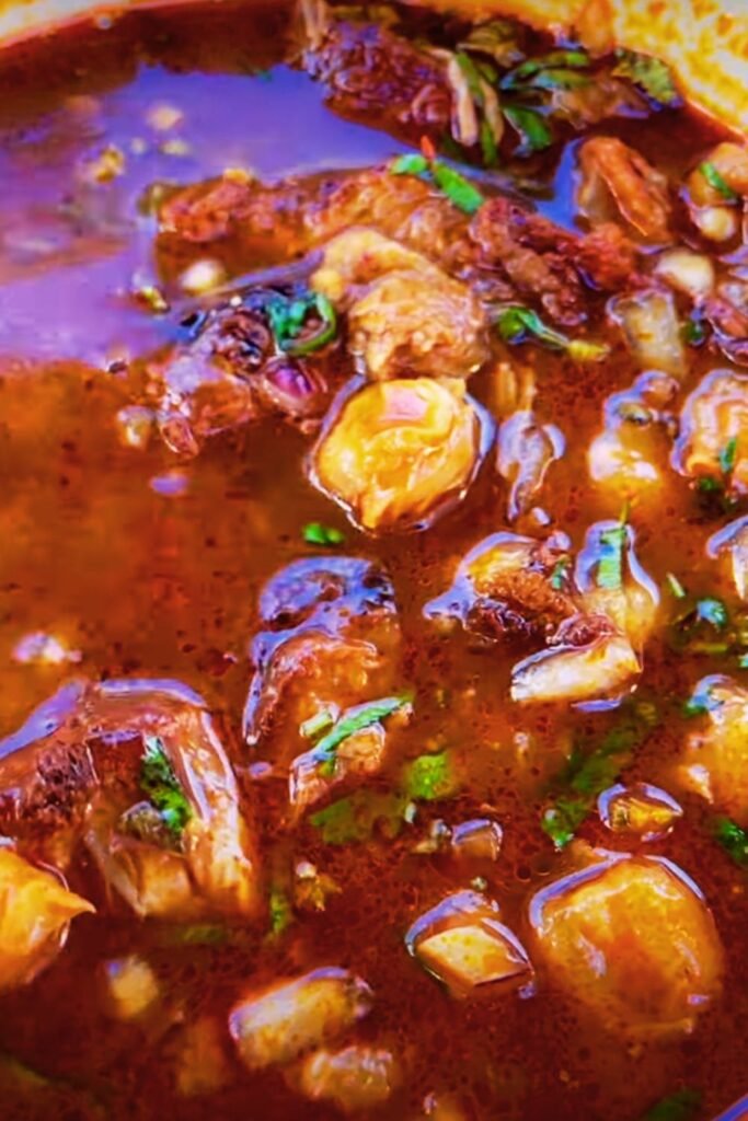 Traditional pozole garnishes arranged on a platter
